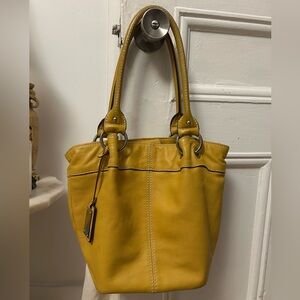 Tignanello Mustard Leather Purse